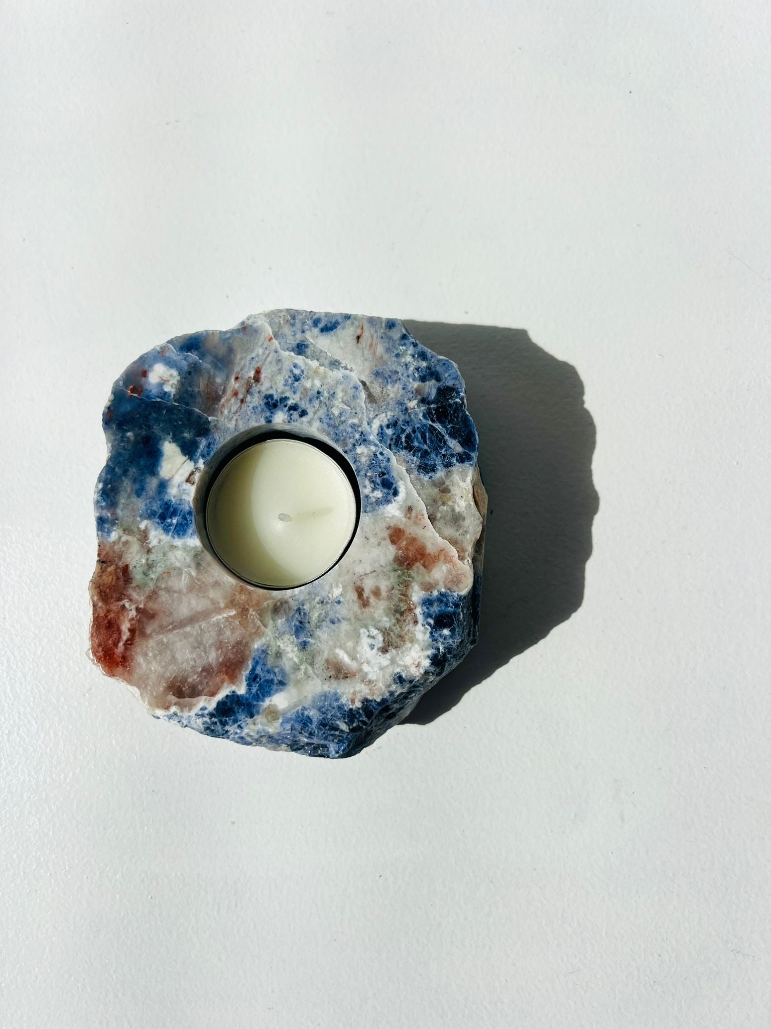 Sodalite Candle Holder