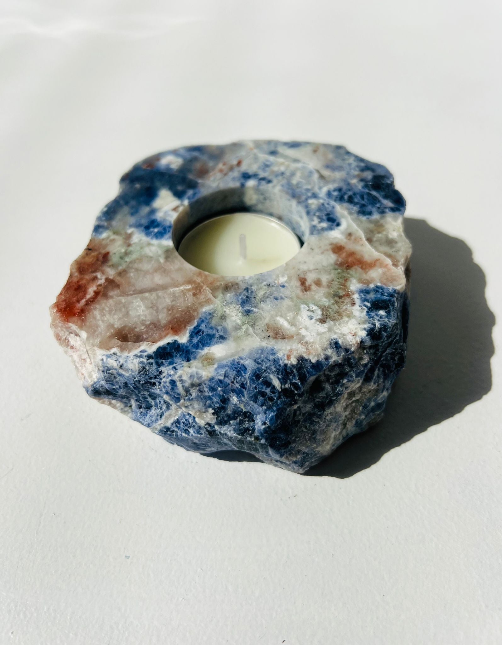 Sodalite Candle Holder