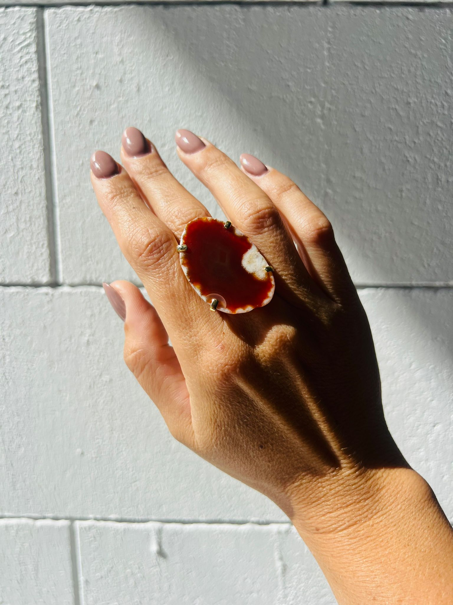 Red Agate Ring