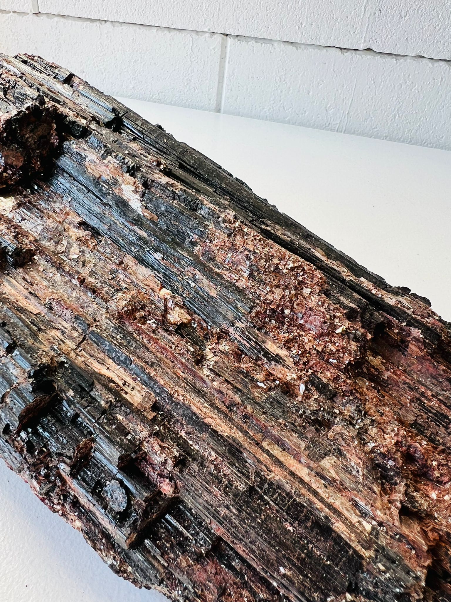 Large Black Tourmaline with Mica