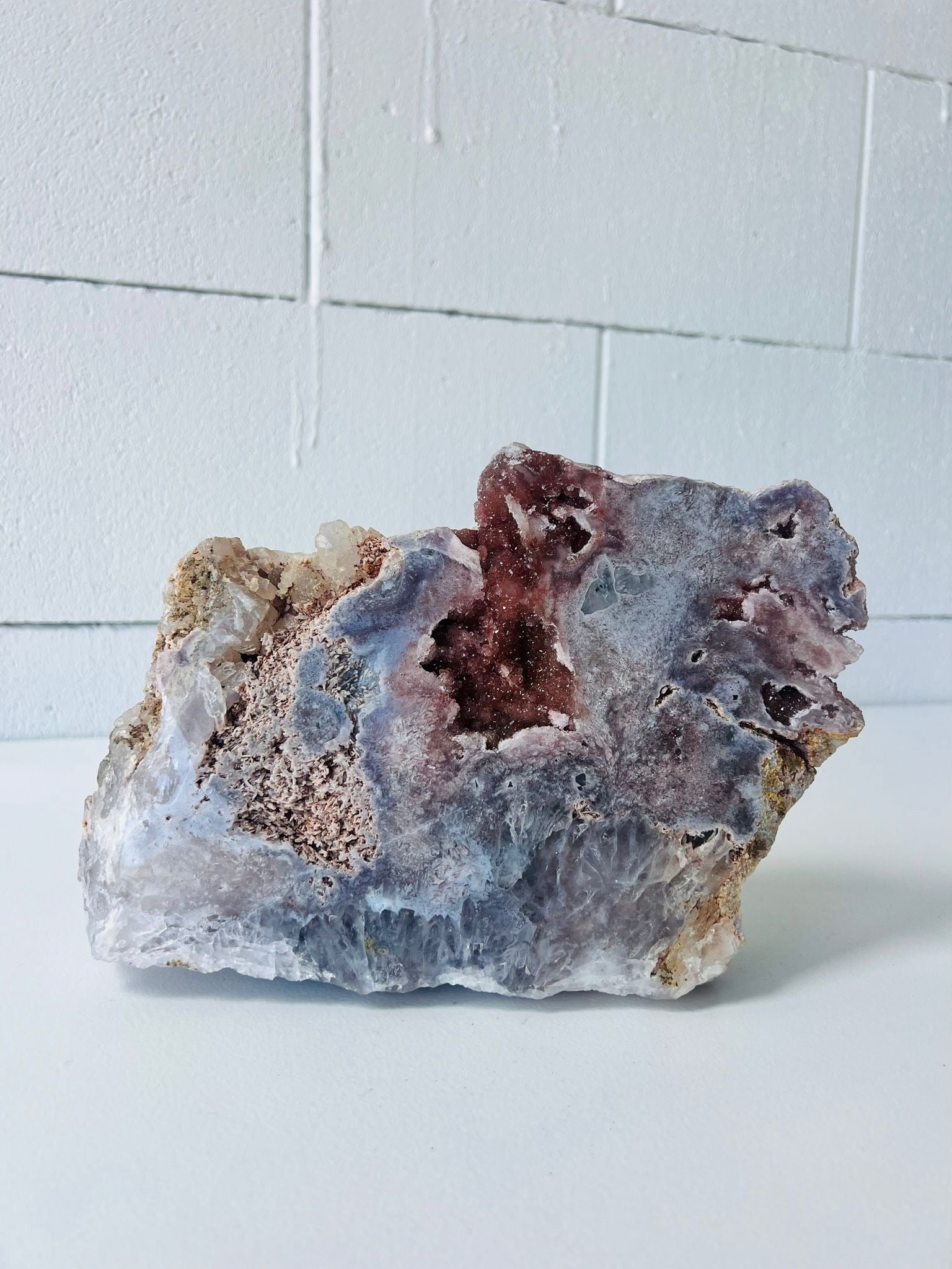 Pink Amethyst with Calcite