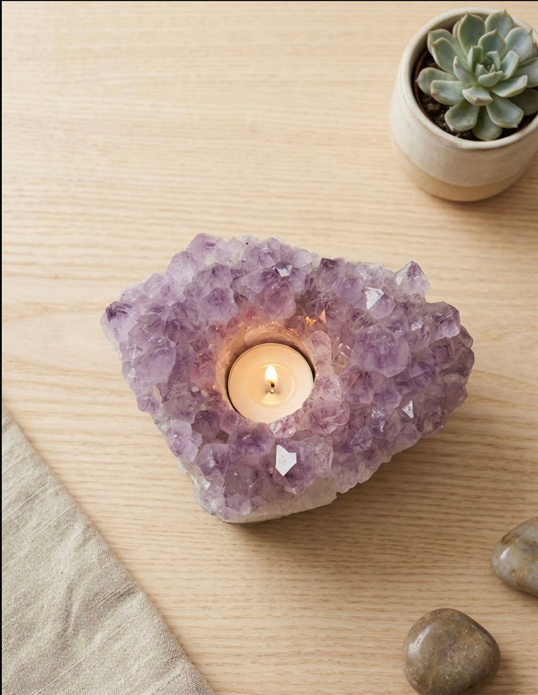 Amethyst Candle Holder