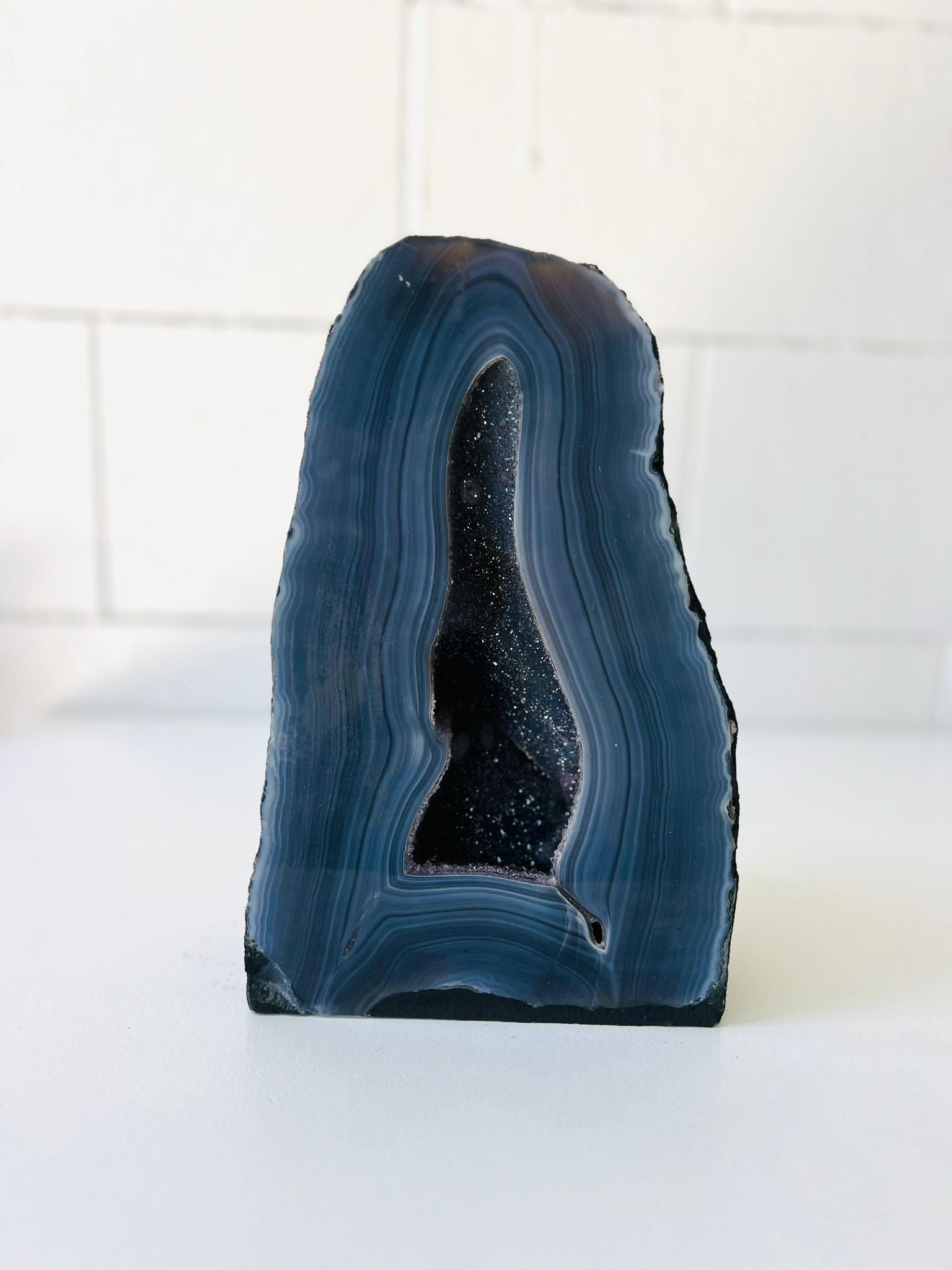 Amethyst with Agate Geode