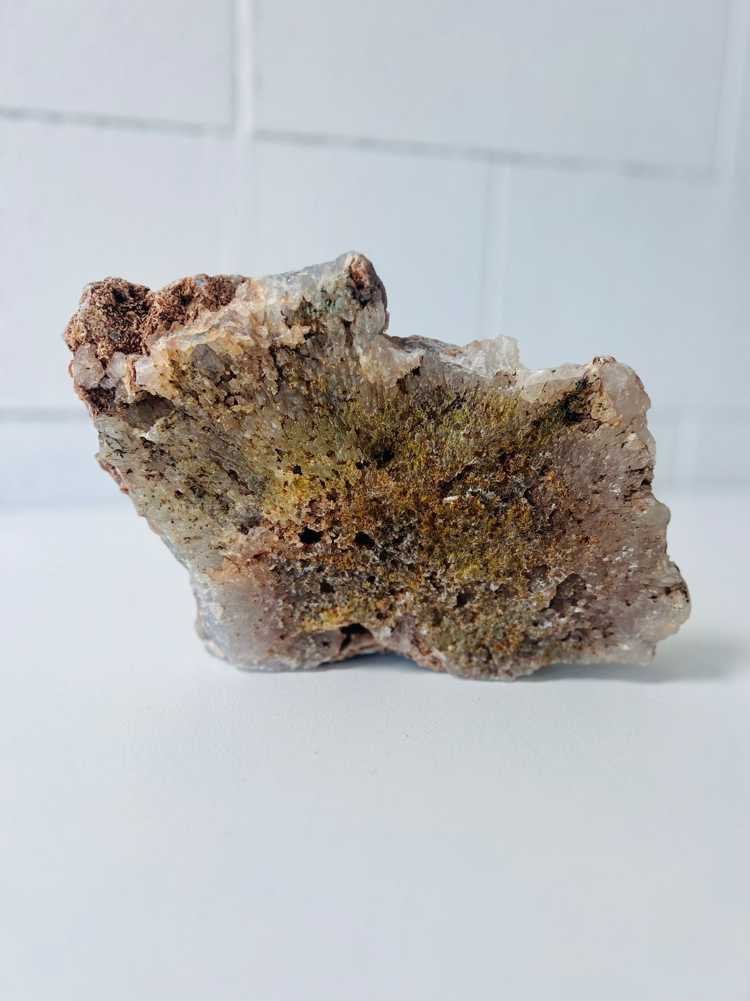 Pink Amethyst with Calcite