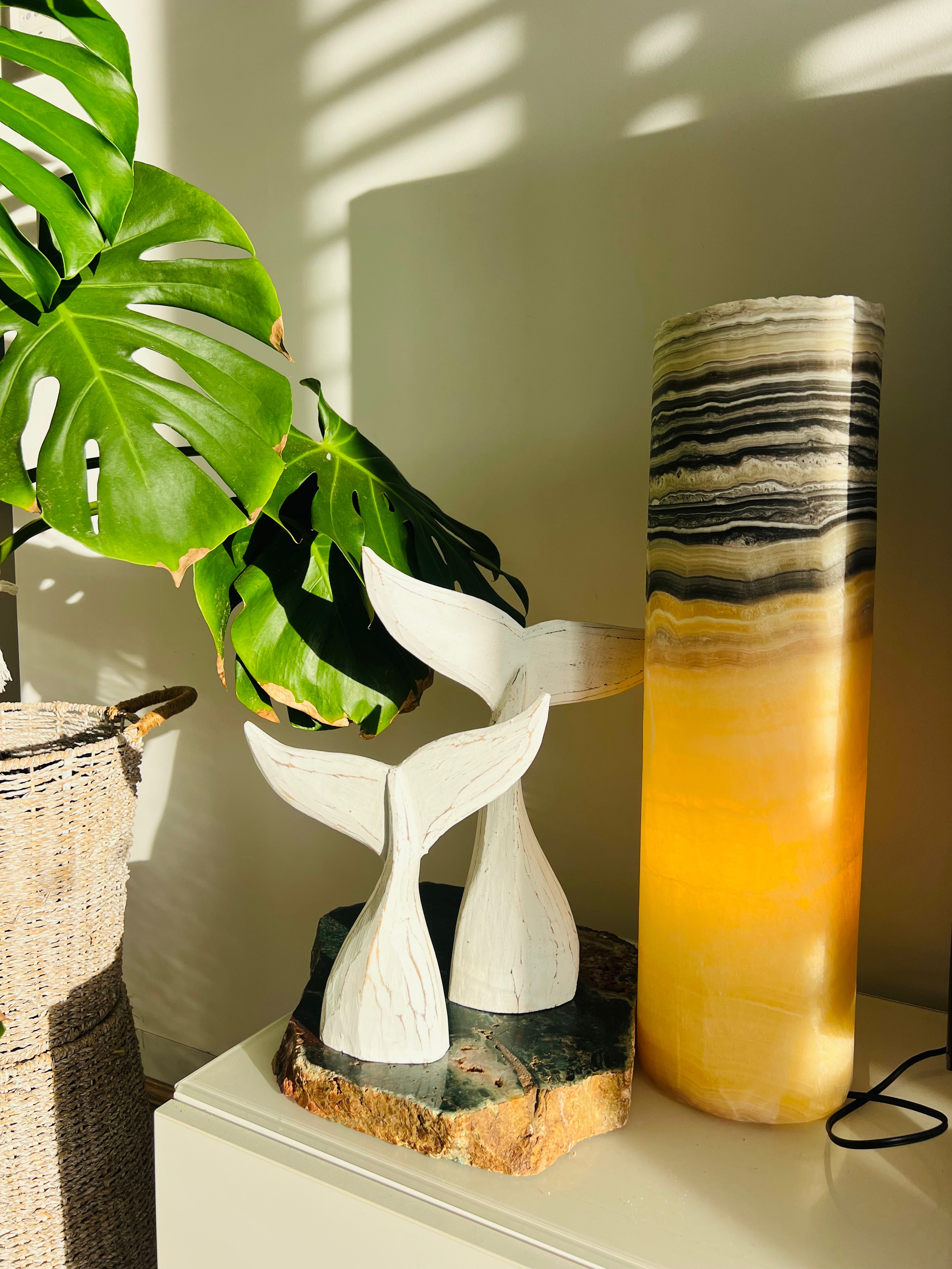 Zebra Calcite Lamp