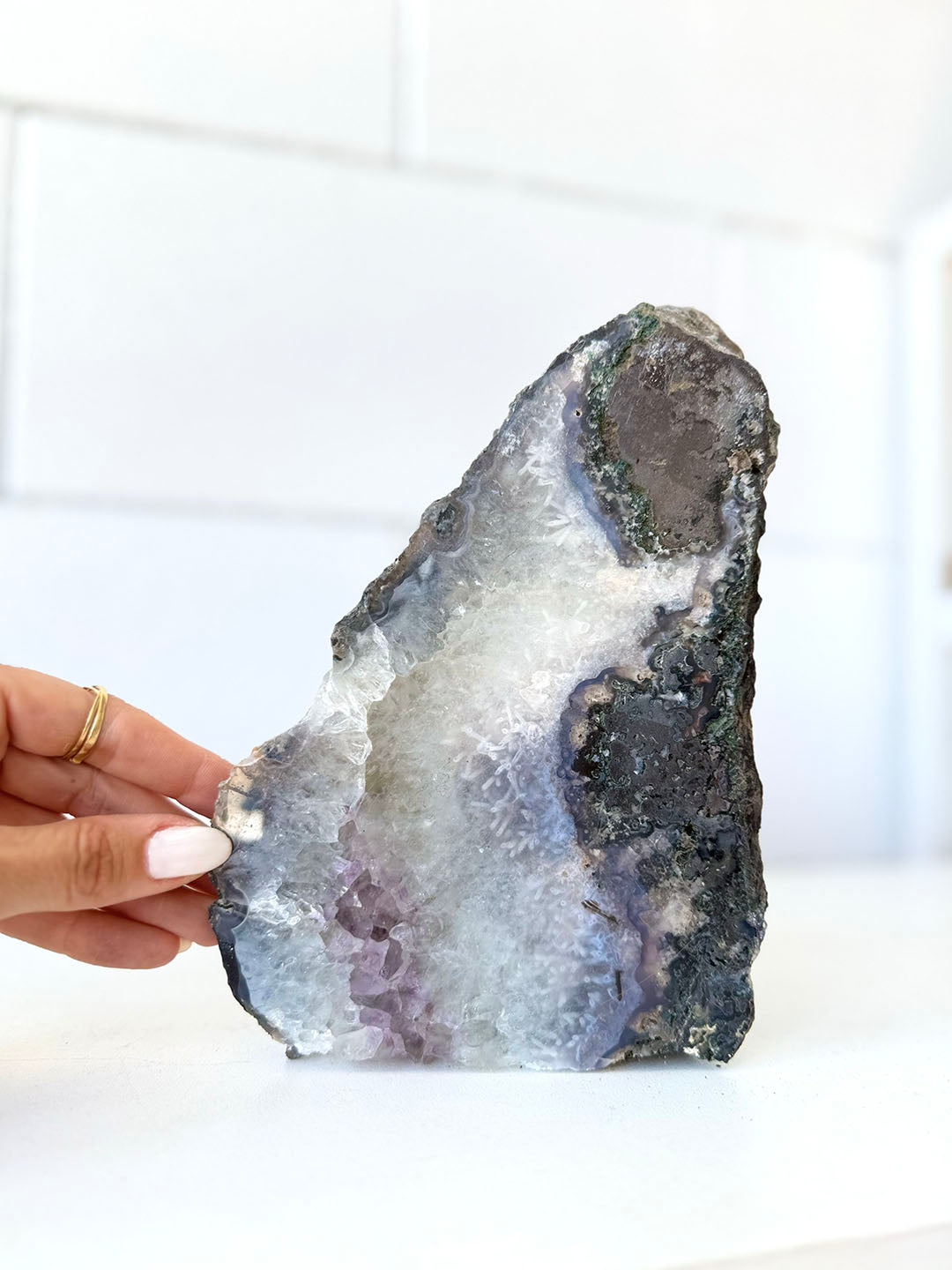 Agate with Amethyst
