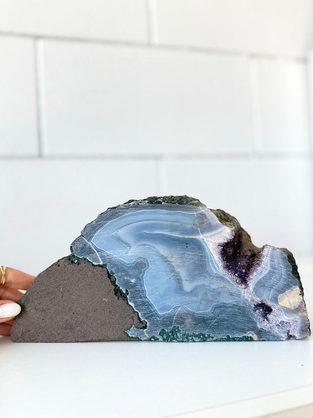Agate with Amethyst