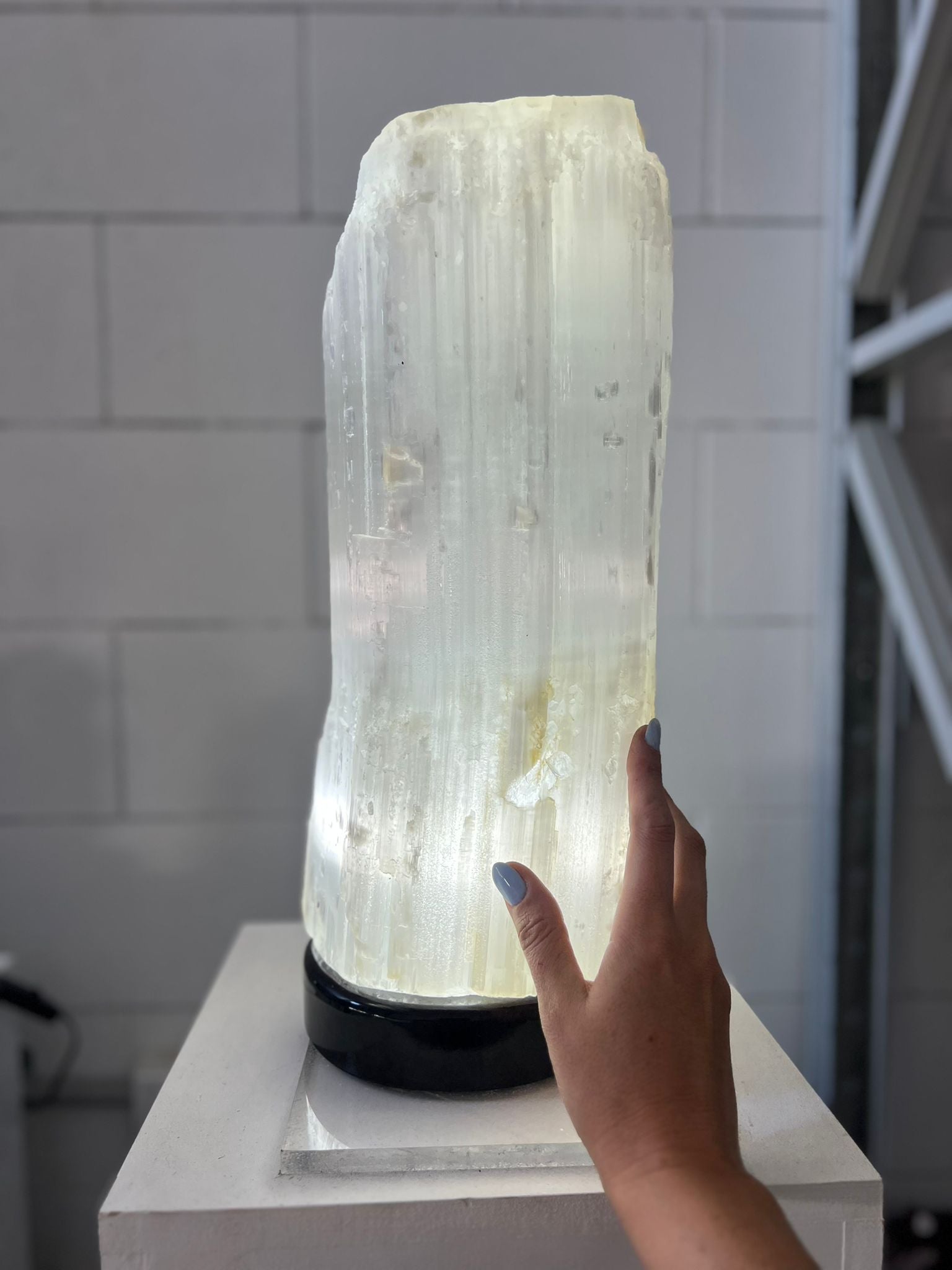 Selenite Large Lamp