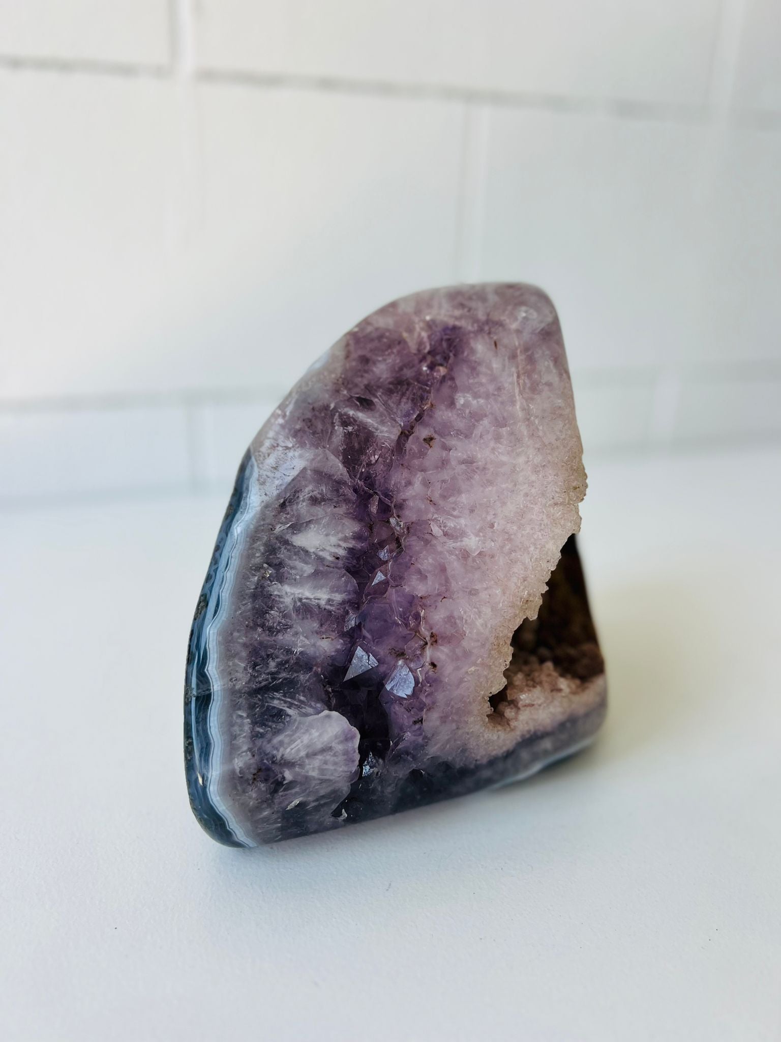 Pink and Purple Amethyst with Agate