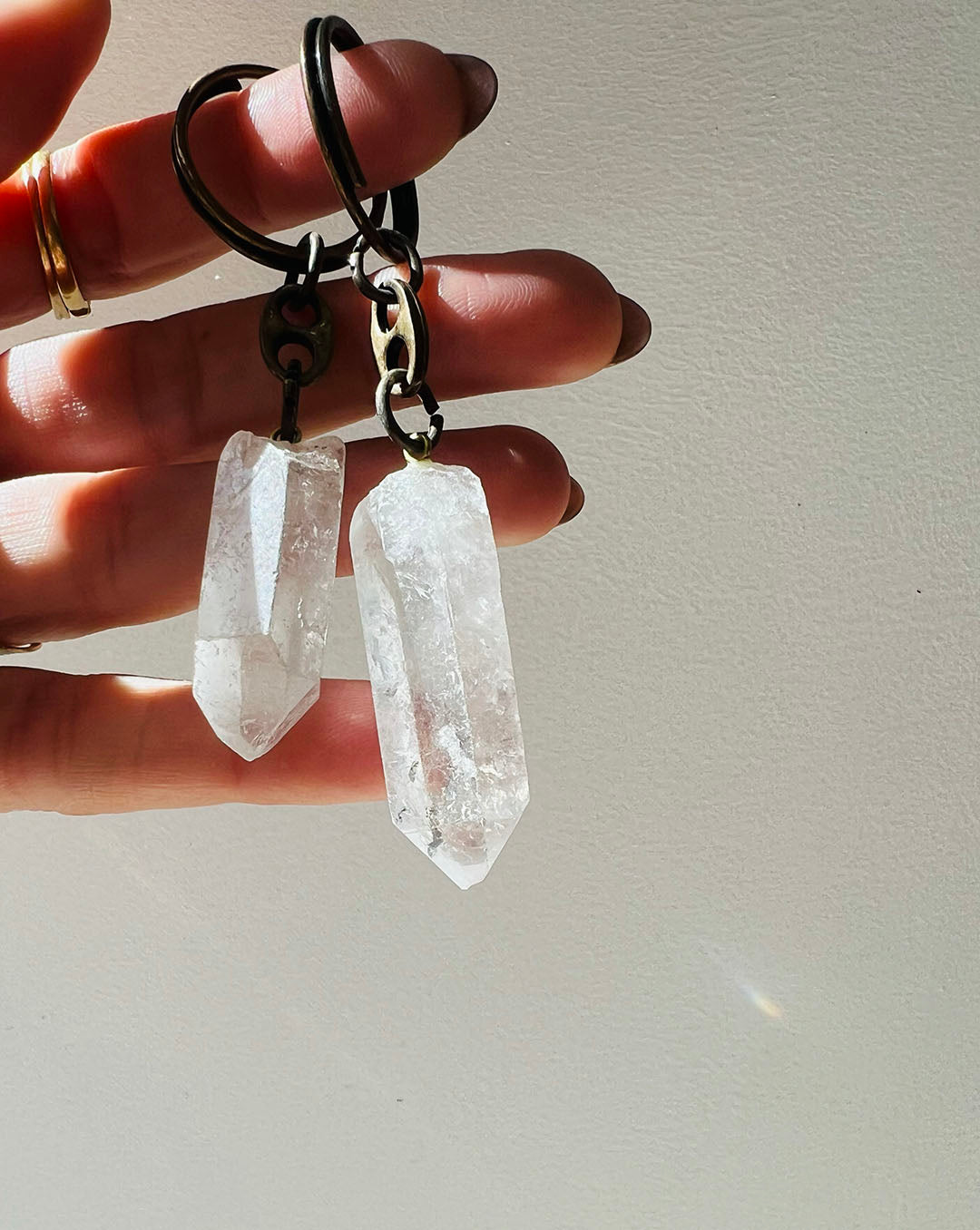 Clear Quartz KeyChain