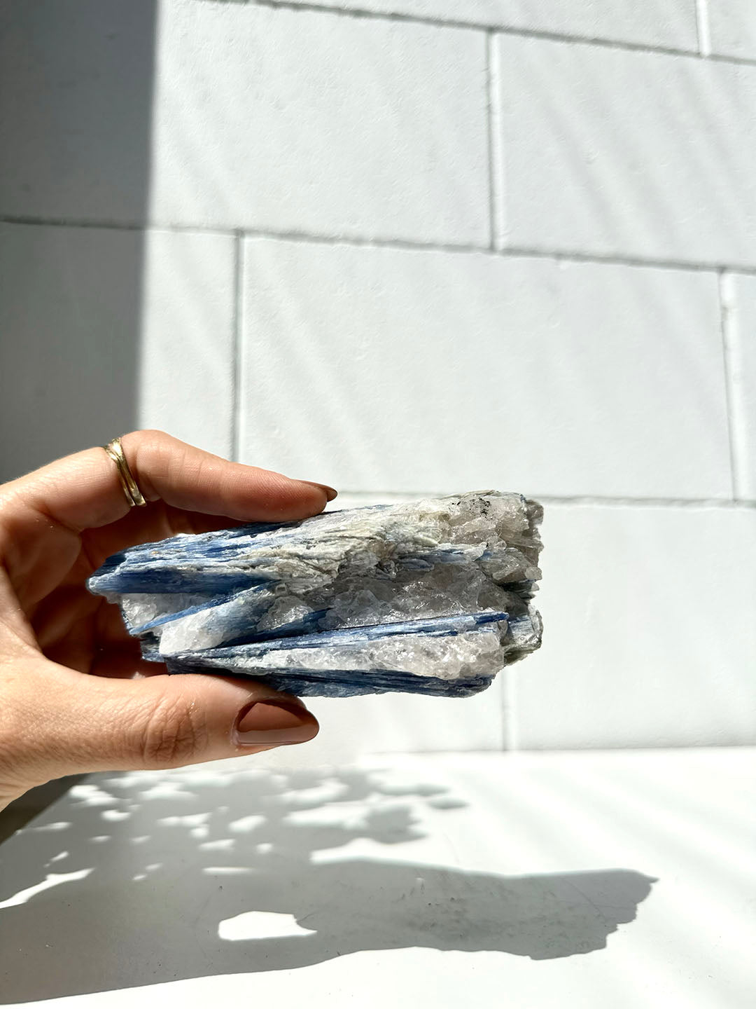 Blue Kyanite with Clear Quartz