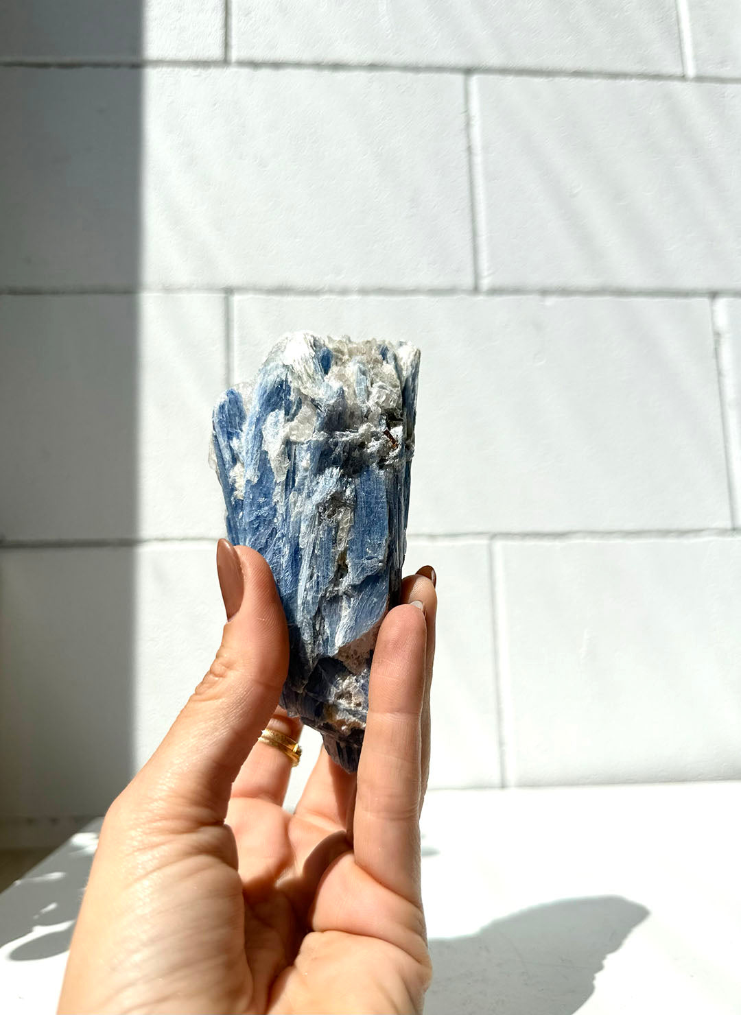 Blue Kyanite with Clear Quartz
