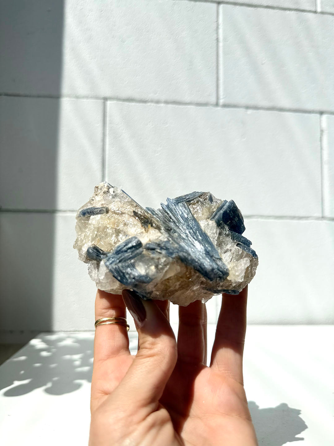 Blue Kyanite with Clear Quartz