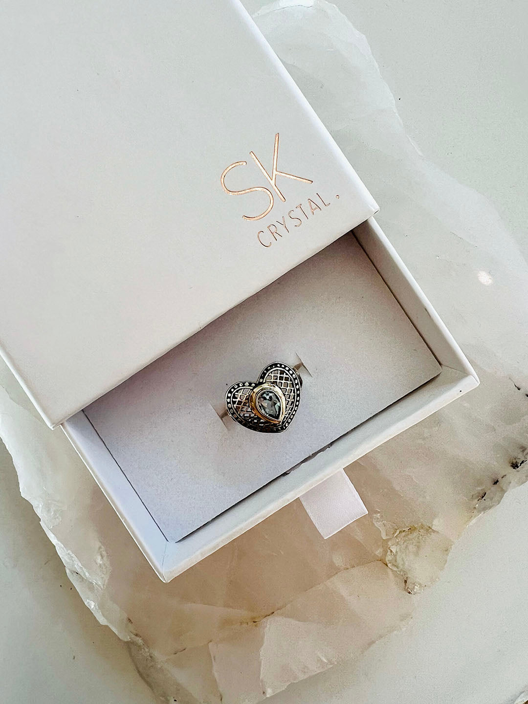 Topaz Heart Ring