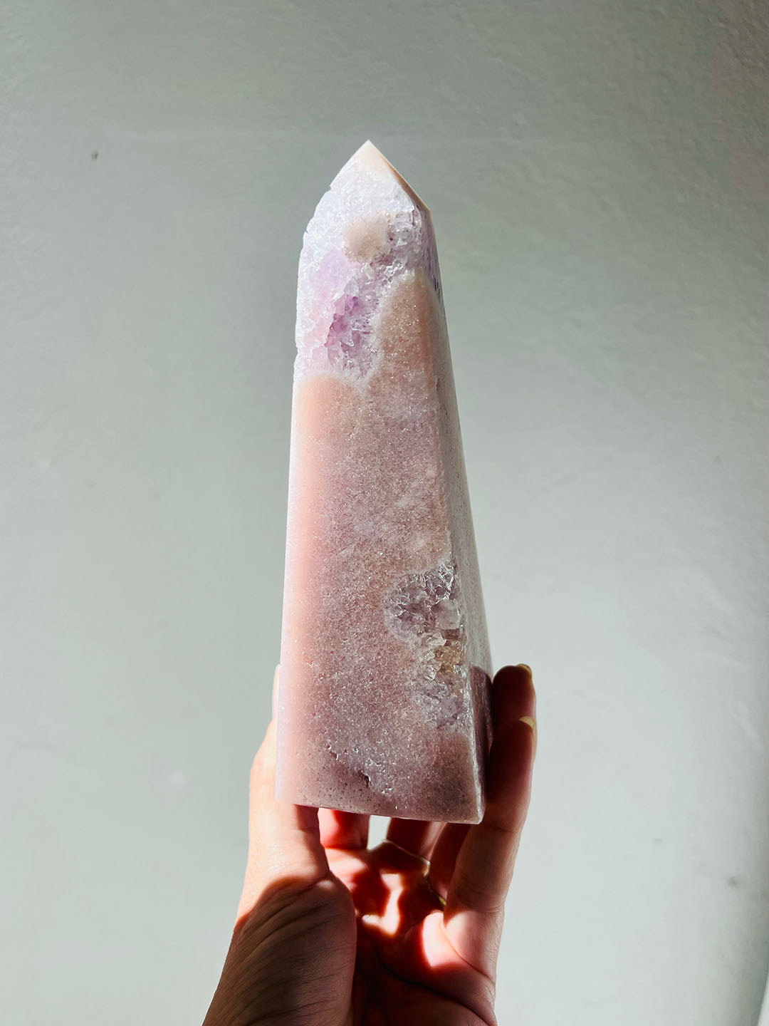 Pink with Purple Amethyst Point