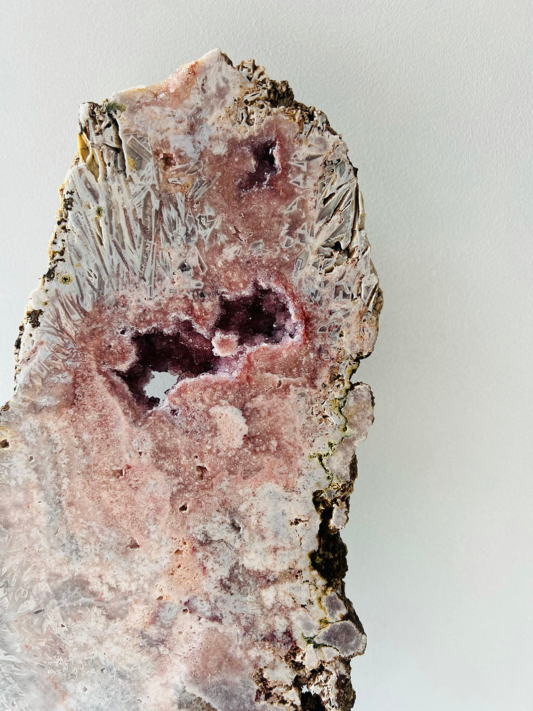 Large Pink Amethyst on Stand