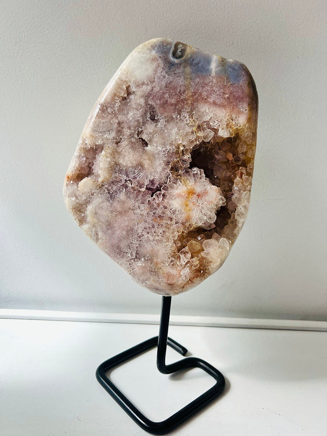 PINK AMETHYST ON STAND