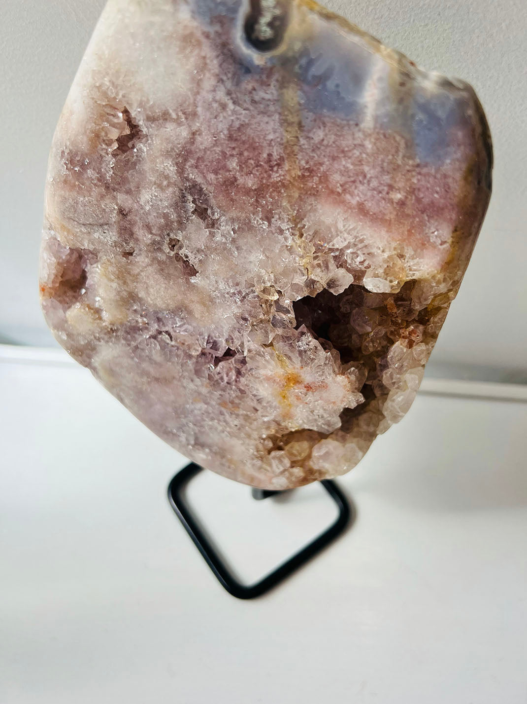 PINK AMETHYST ON STAND