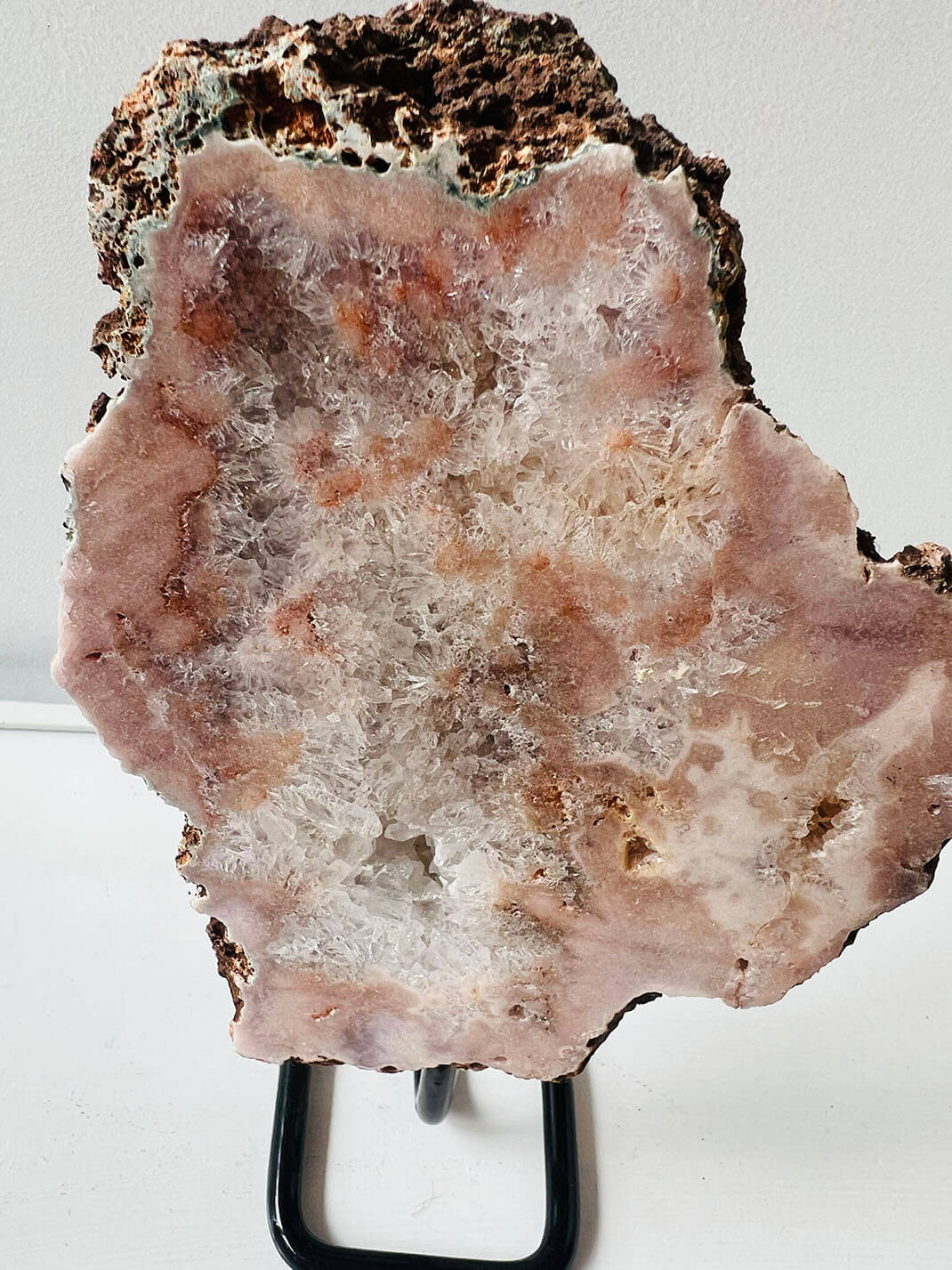 Pink Amethyst on Stand