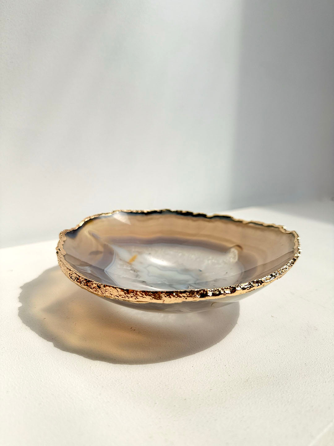 Gold Plated Agate Bowl