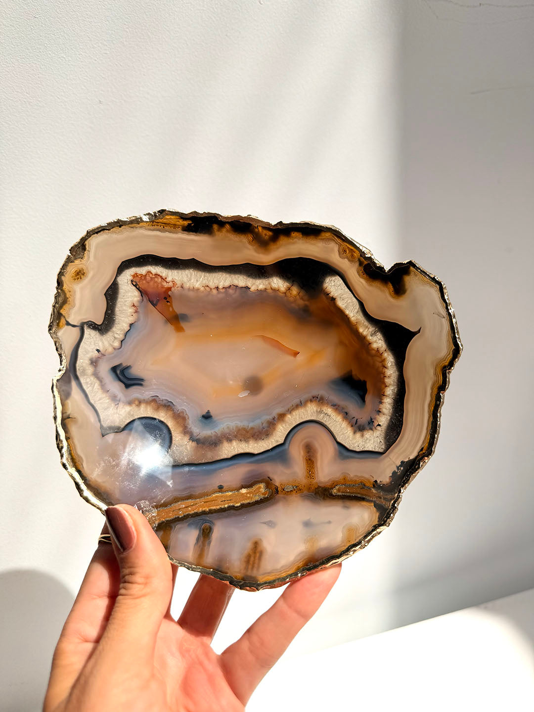 Gold Plated Agate Bowl