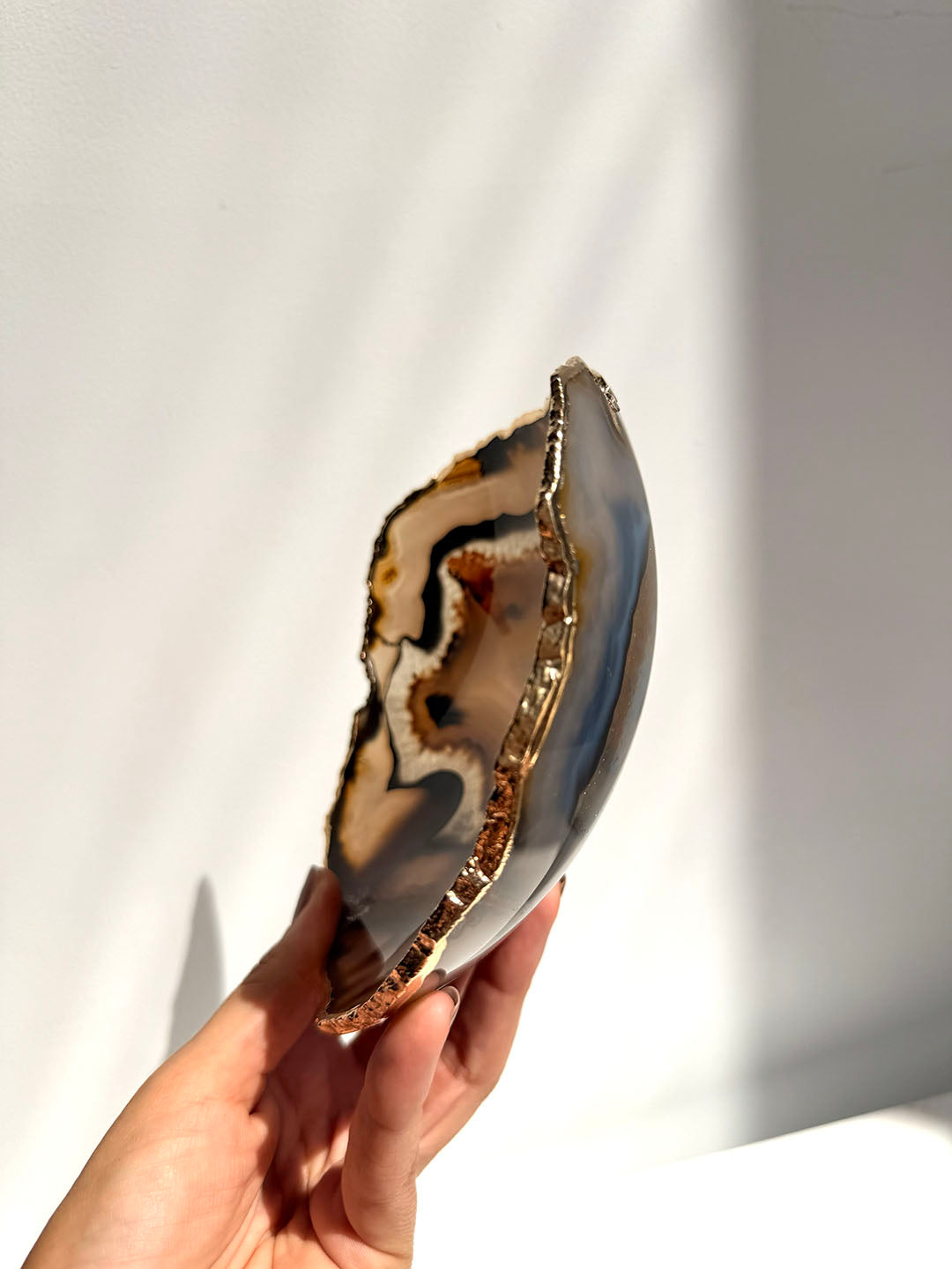 Gold Plated Agate Bowl