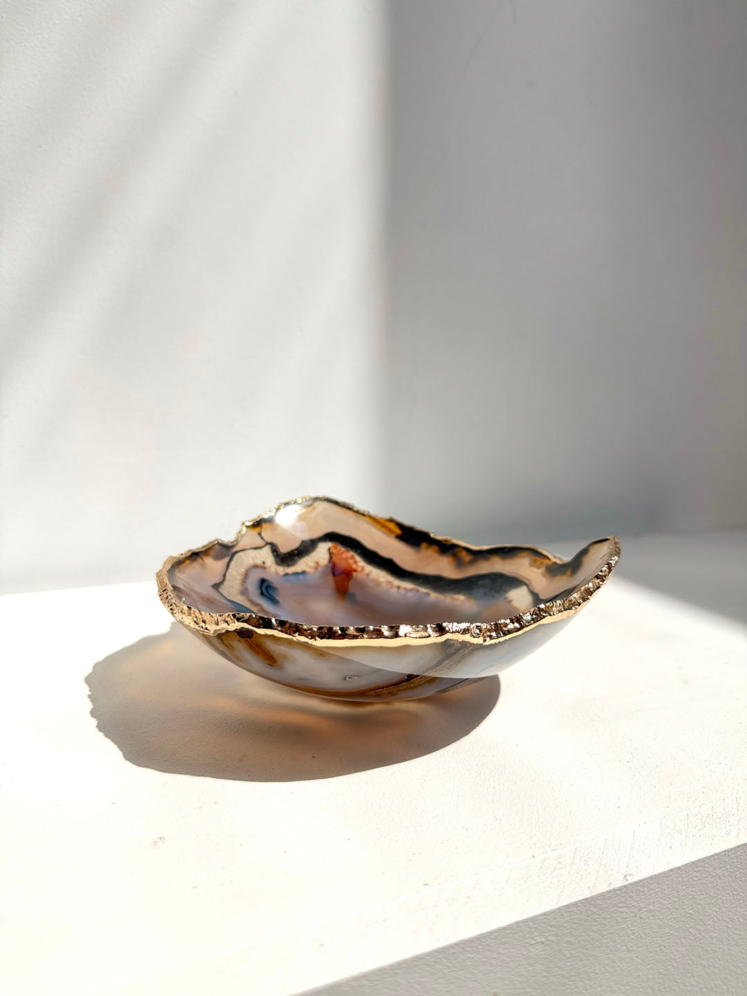 Gold Plated Agate Bowl