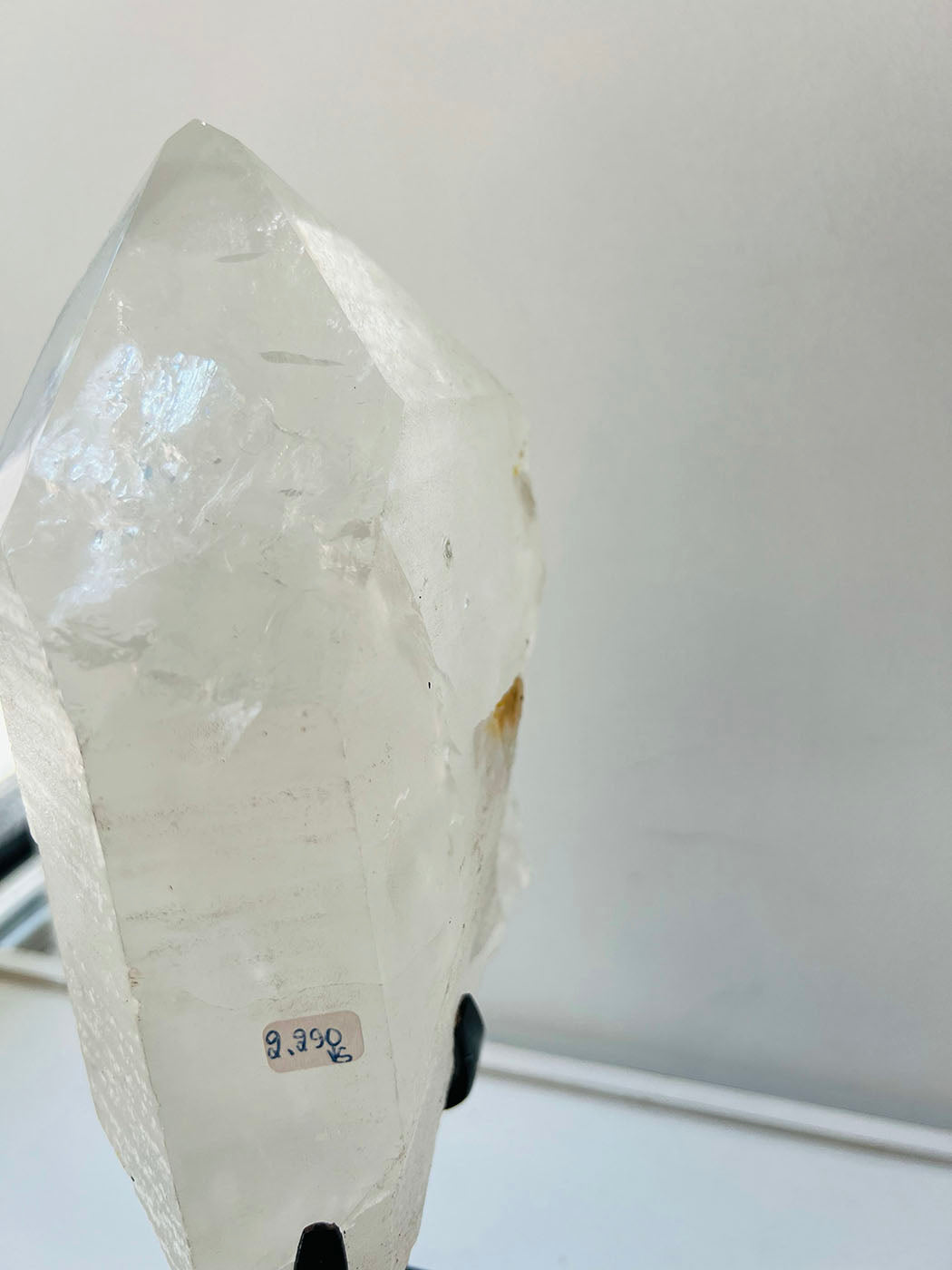 Large Clear Quartz Point on Stand