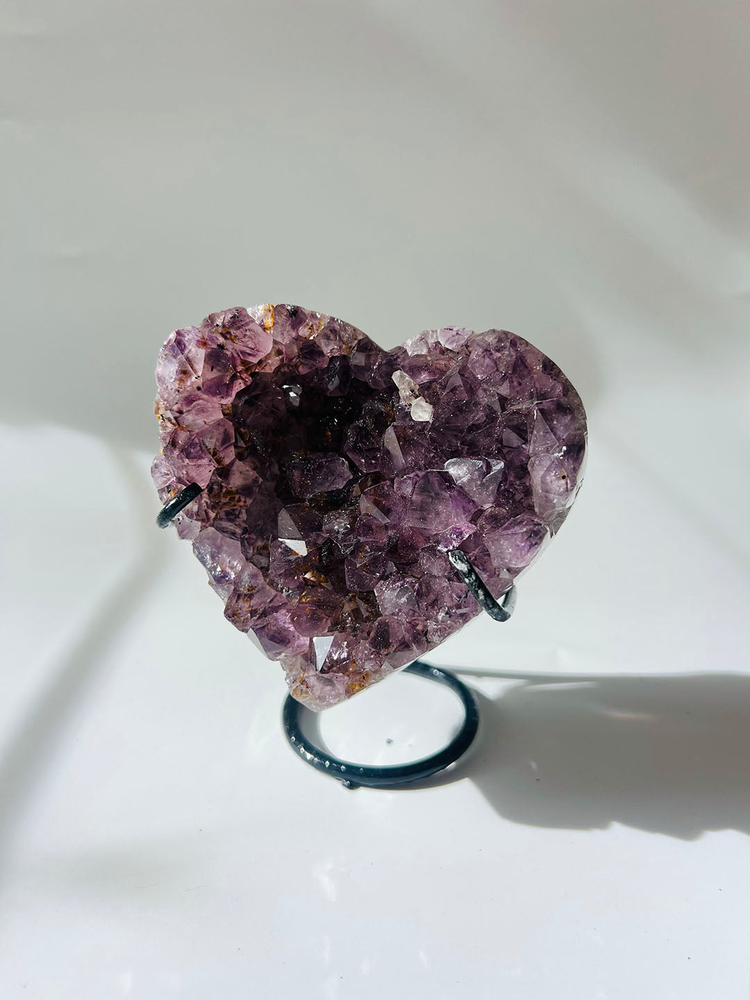 Rutilated Amethyst Heart COD03