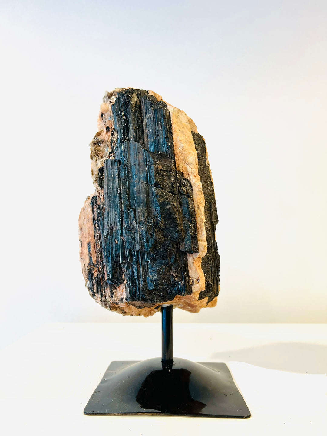 LARGE BLACK TOURMALINE ON STAND