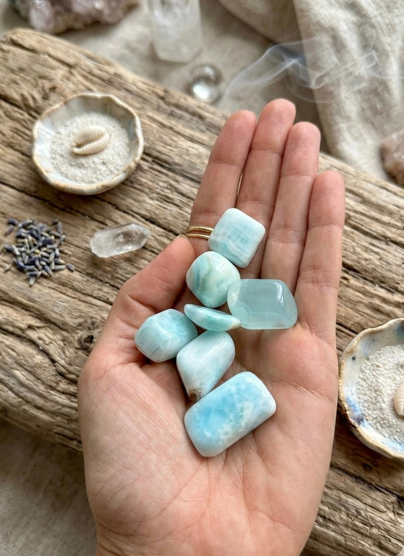 Caribbean Blue Calcite Tumble – Calm / Clarity / Inner Peace