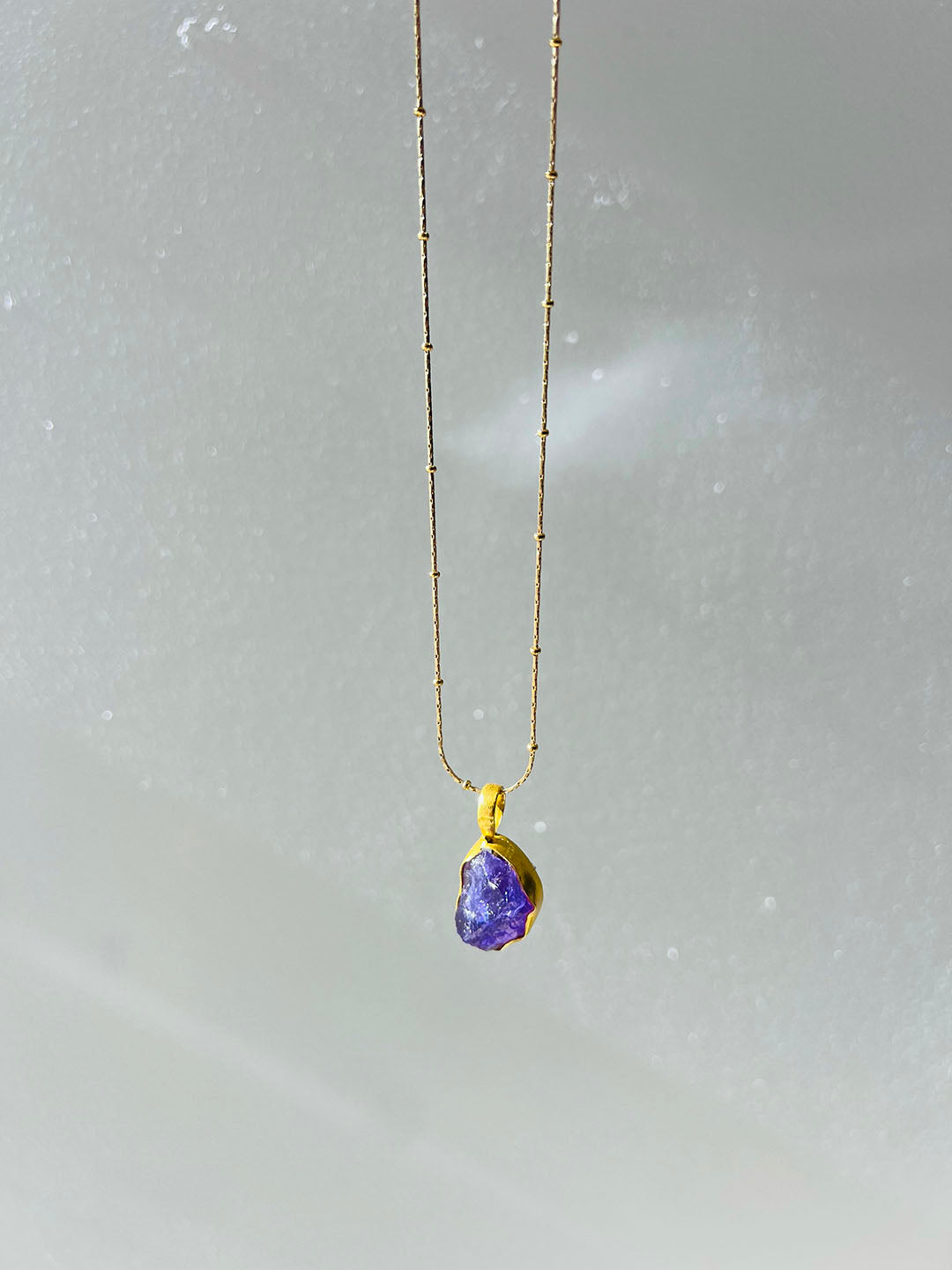 Golden Aura Necklace in Amethyst