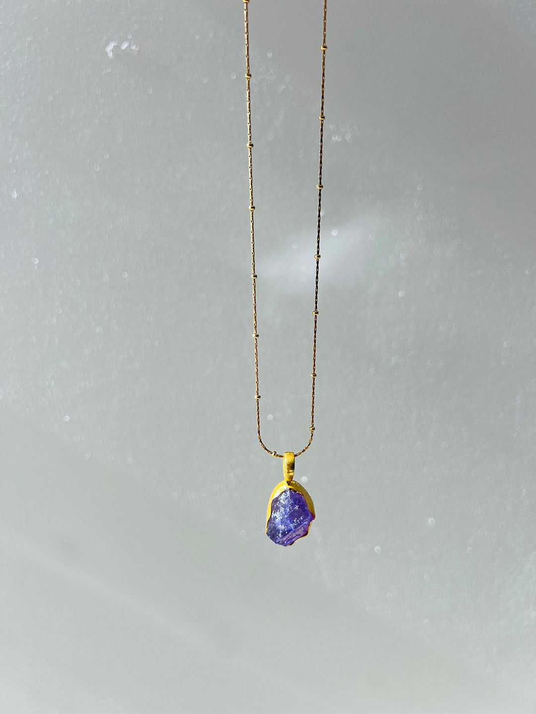 Golden Aura Necklace in Amethyst