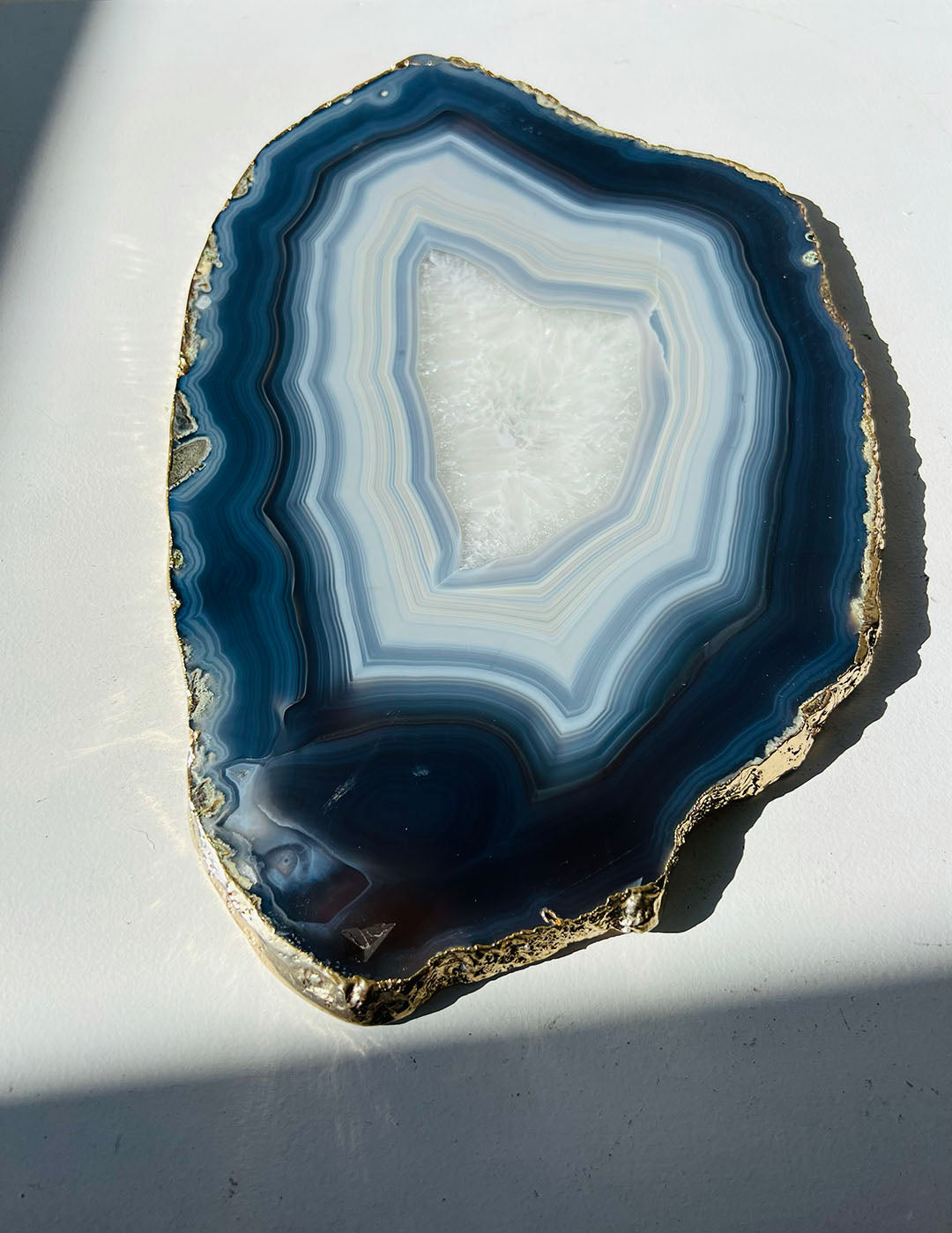 Large Gold Plated Agate Slab