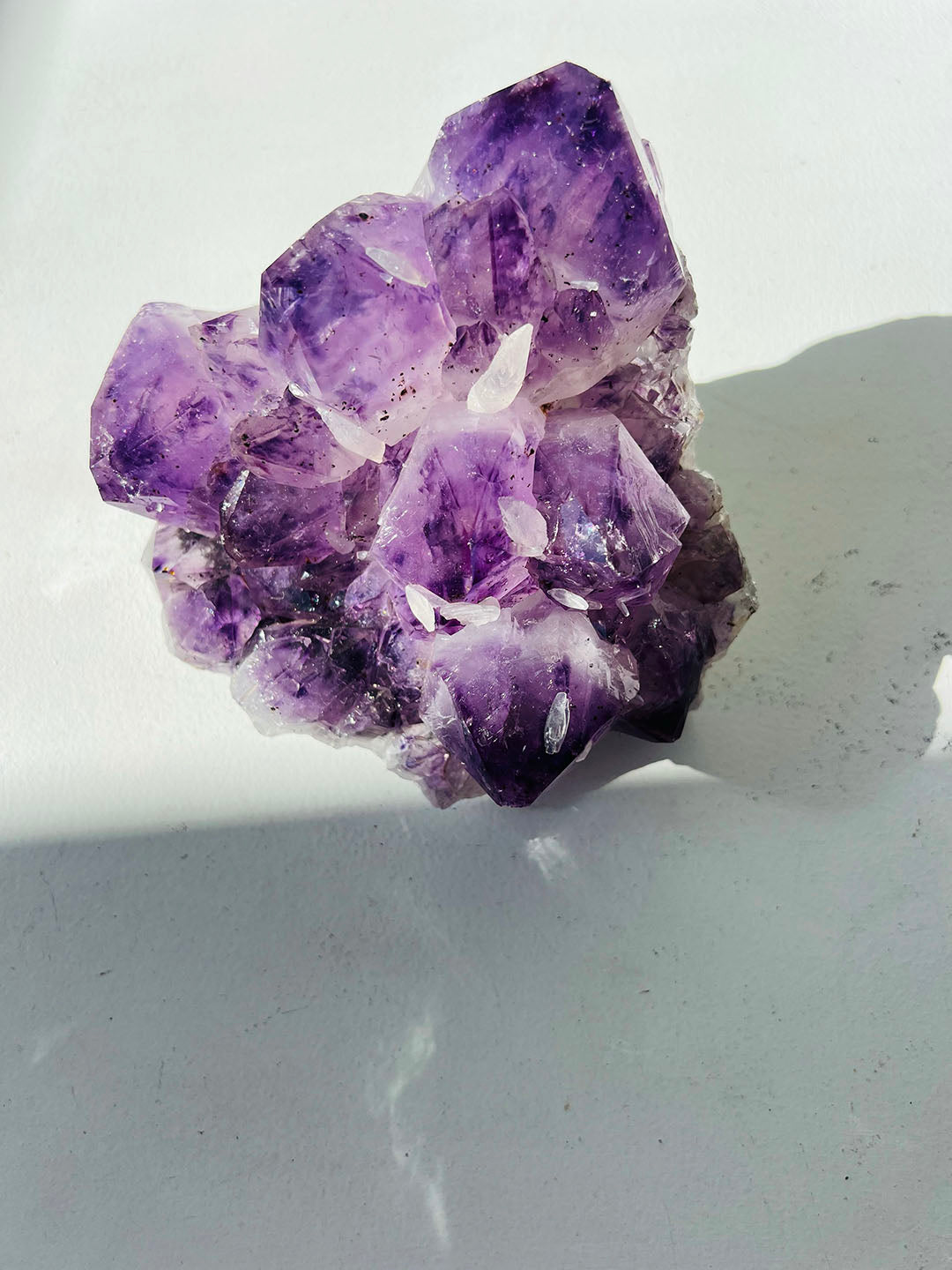 Amethyst with Calcite Cluster