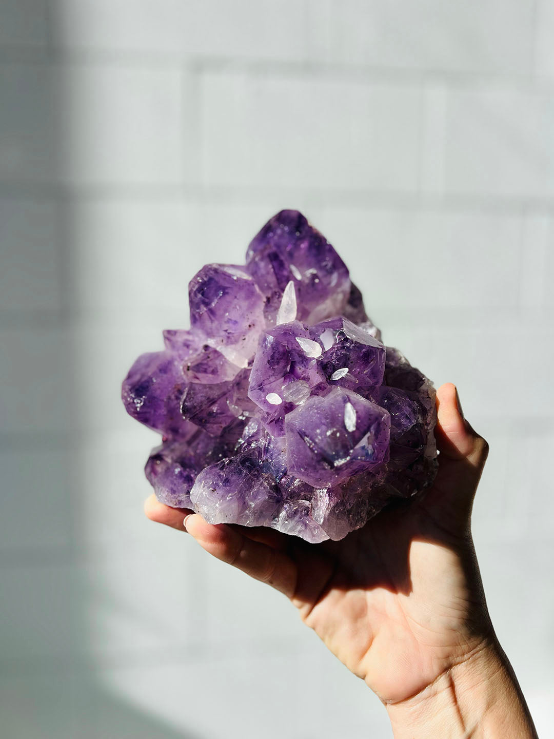 Amethyst with Calcite Cluster