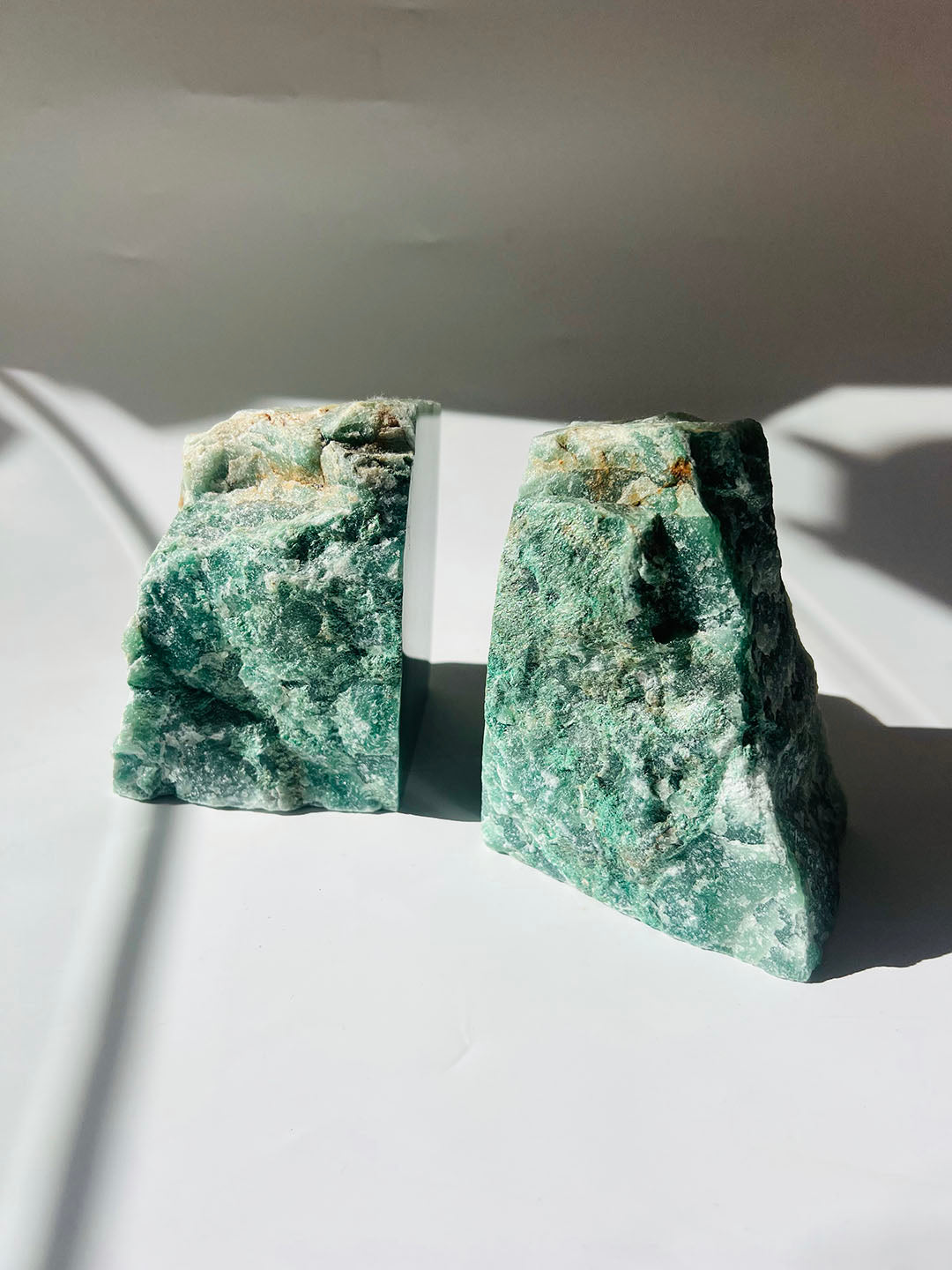 Green Quartz Bookends