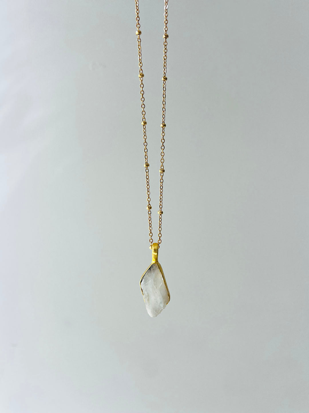 Golden Aura Necklace in Moonstone