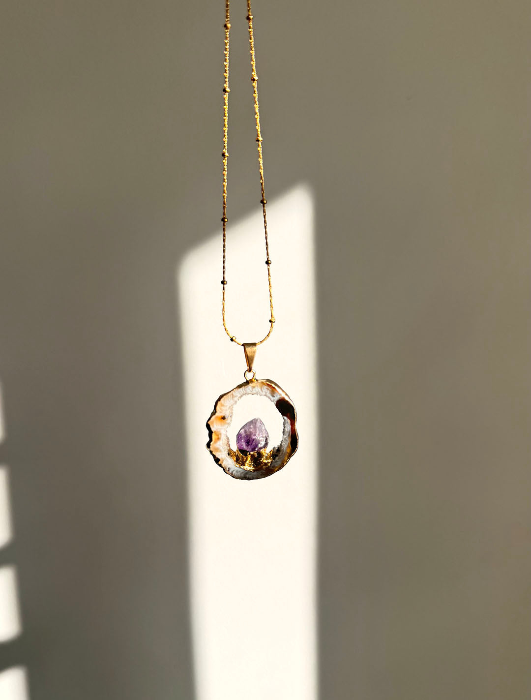 Inner Crystal Necklace – Agate & Amethyst