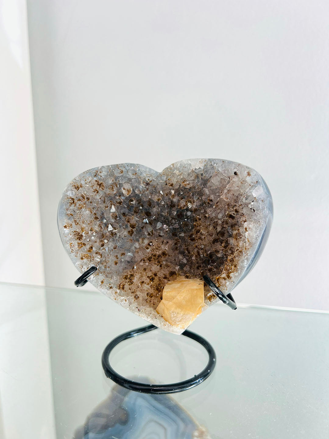 Amethyst with Calcite Heart