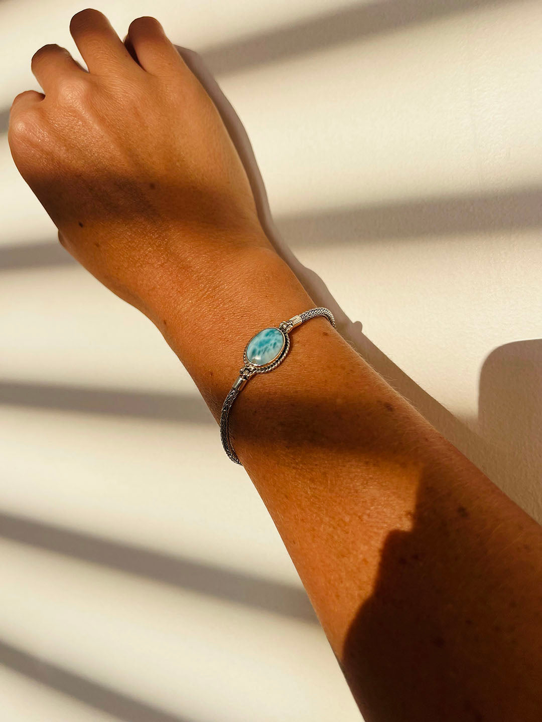 Larimar Bracelet – Sterling Silver 925
