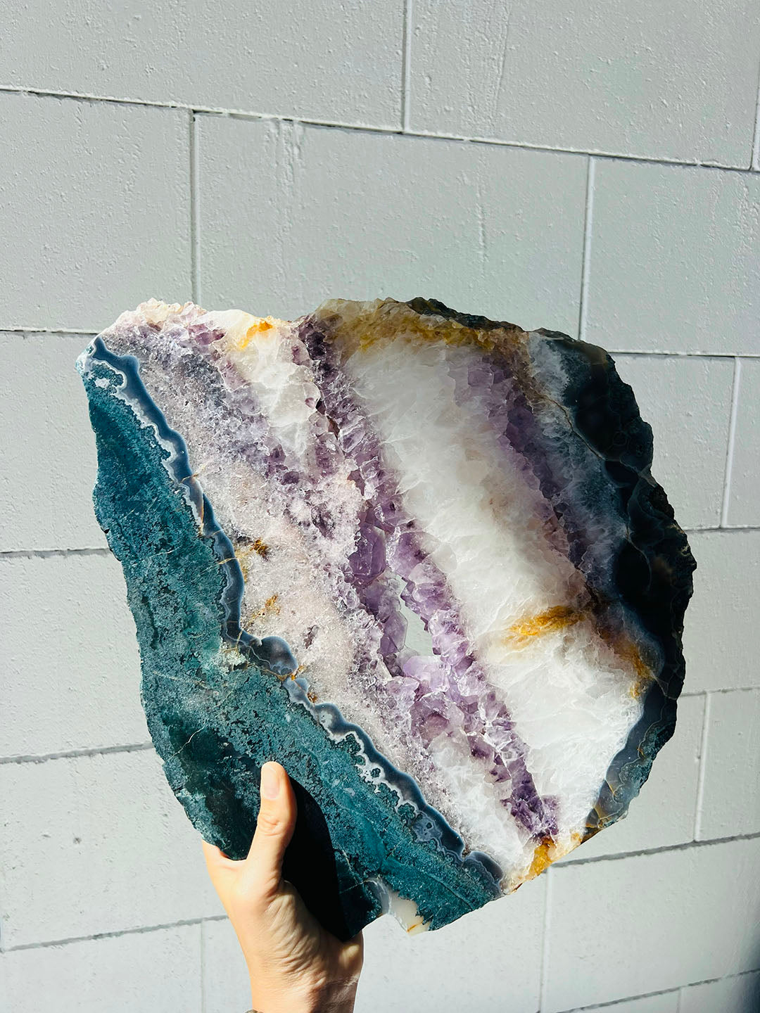 Pink with Purple Amethyst Slab