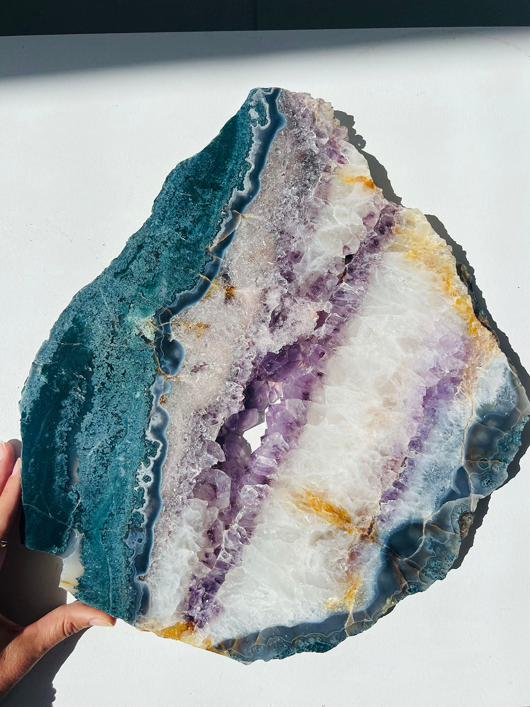 Pink with Purple Amethyst Slab