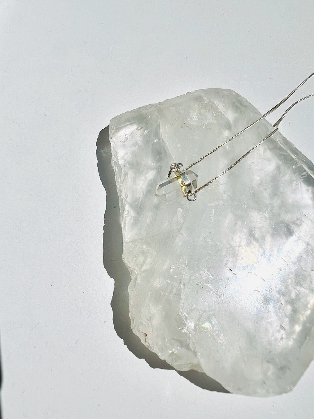 Clear Quartz Point Necklace