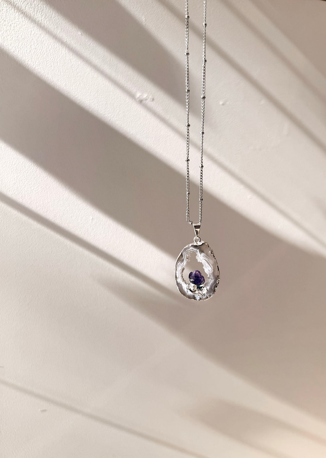 Inner Crystal Necklace – Agate & Amethyst