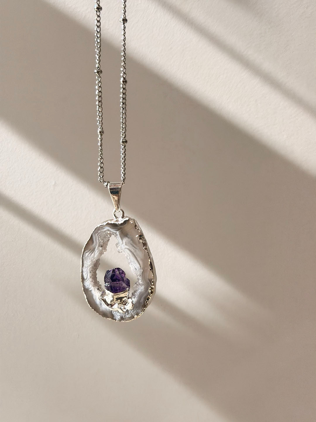 Inner Crystal Necklace – Agate & Amethyst