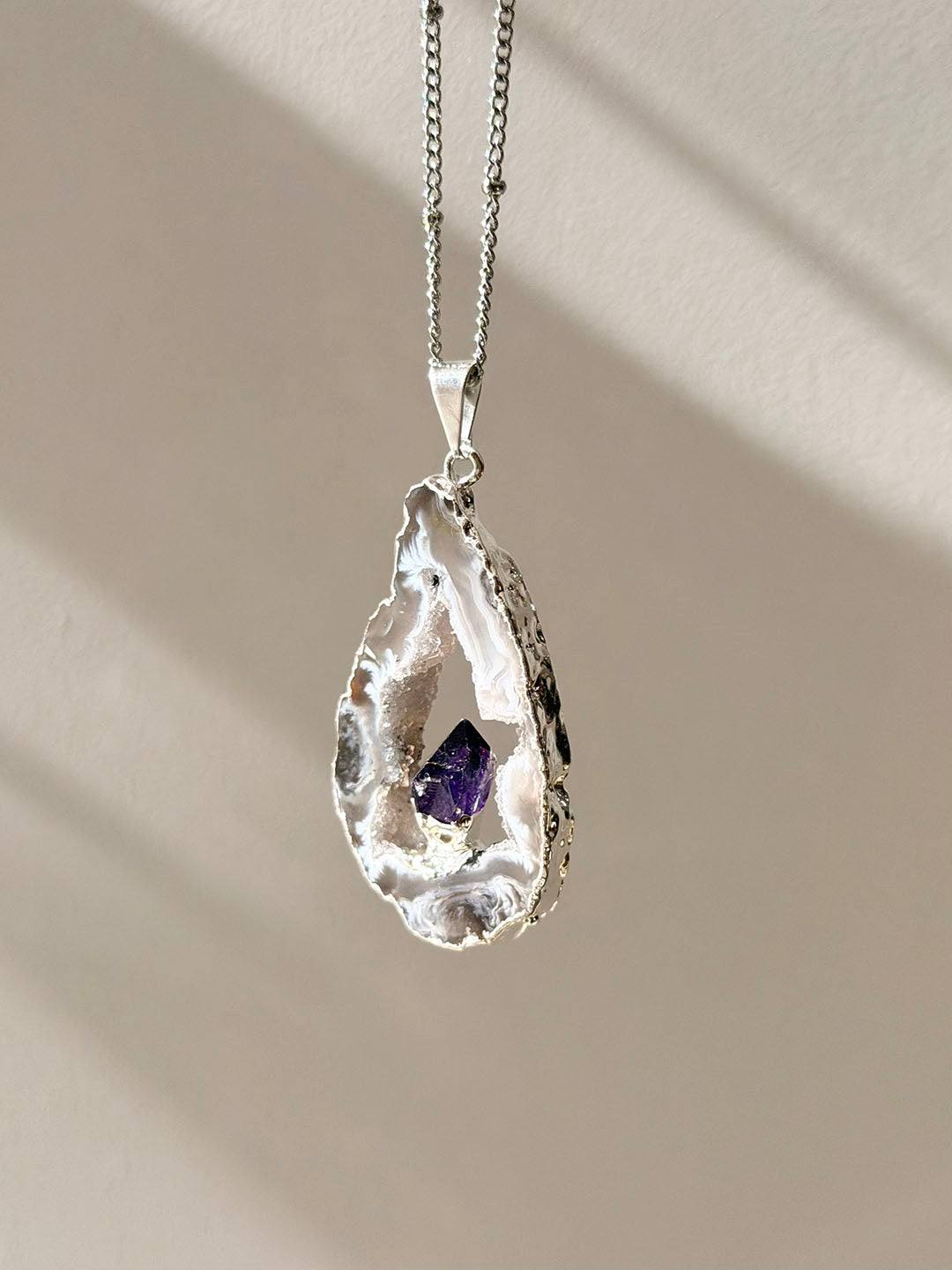 Inner Crystal Necklace – Agate & Amethyst