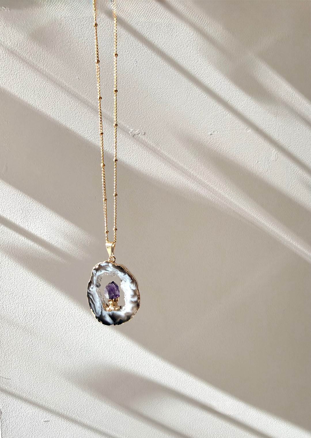 Inner Crystal Necklace – Agate & Amethyst