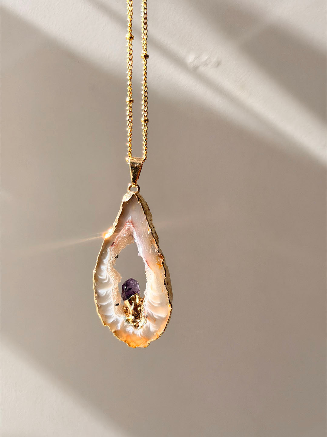 Inner Crystal Necklace – Agate & Amethyst