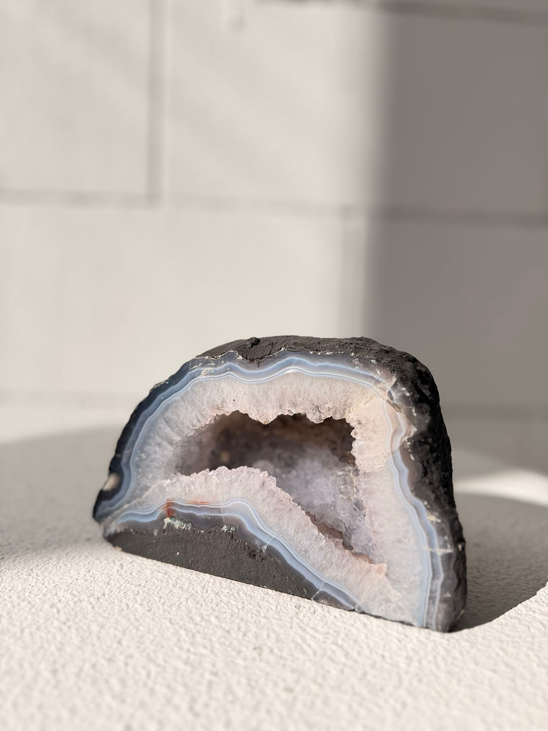 Agate Geode with Amethyst Geode